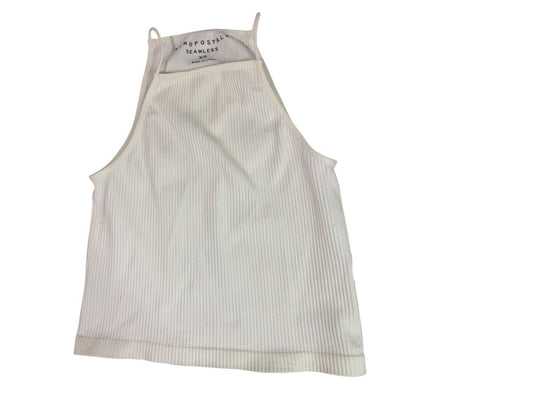 Size XS Aeropostale Womens Cream Ribbed Seamless Crop Cami