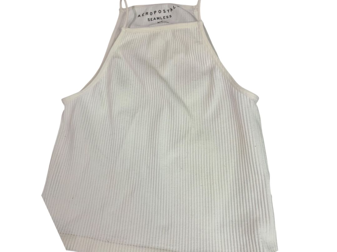 Size XS Aeropostale Womens Cream Ribbed Seamless Crop Cami