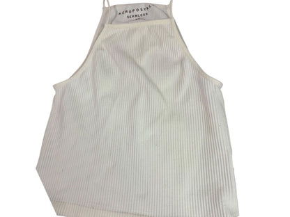 Size XS Aeropostale Womens Cream Ribbed Seamless Crop Cami