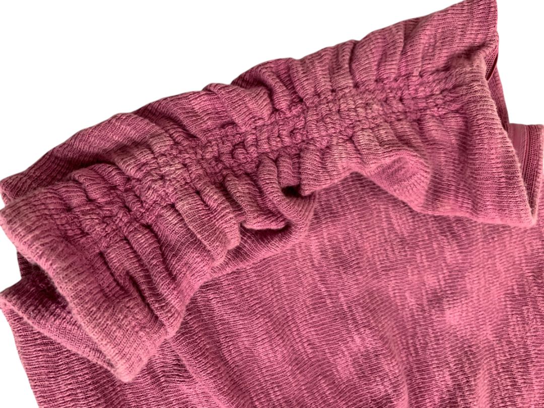 Size XS Free People Mauve Womens Tube Top Cropped Ruched Sides