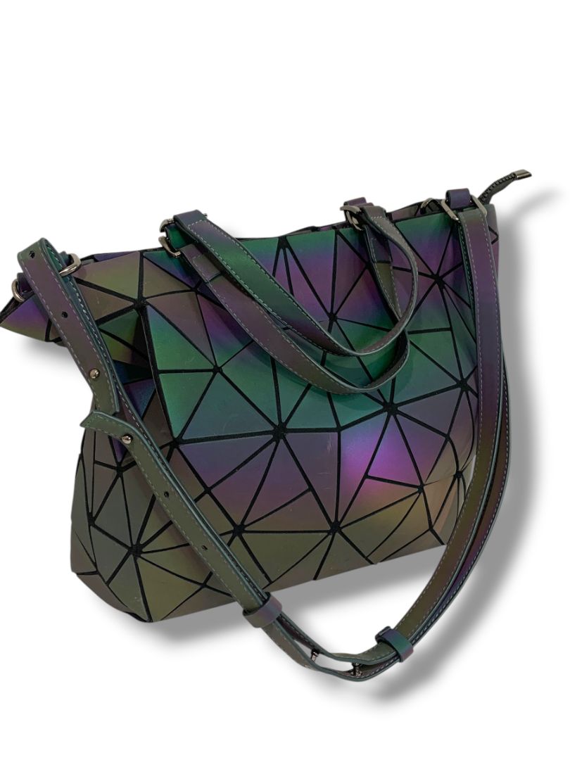 Hotone Iridescent Geometric Prism Handbag Shoulderbag Tote
