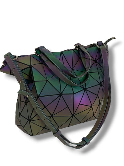 Hotone Iridescent Geometric Prism Handbag Shoulderbag Tote