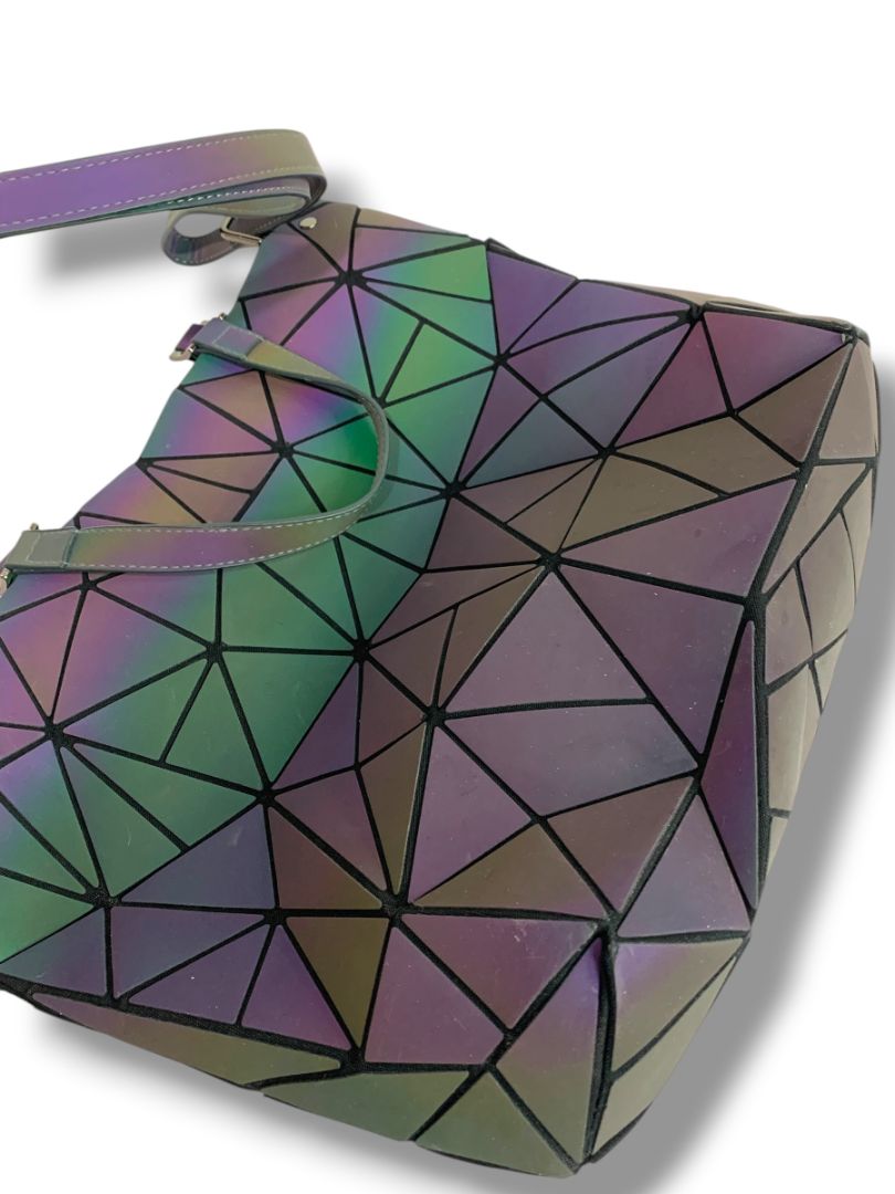 Hotone Iridescent Geometric Prism Handbag Shoulderbag Tote