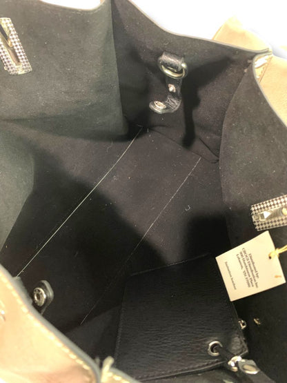 Crocs Imitation Leather New 3 in 1 Tote Bag Purse Taupe Rivets Tassel