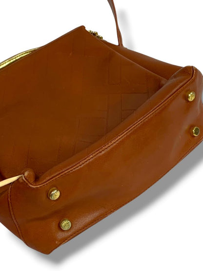 Vintage Fred Hayman Beverly Hills Brown Leather Crossbody Bag