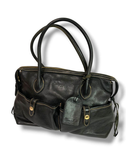 Dooney & Bourke Florentine Vacchetta Leather East West Black Satchel Handbag