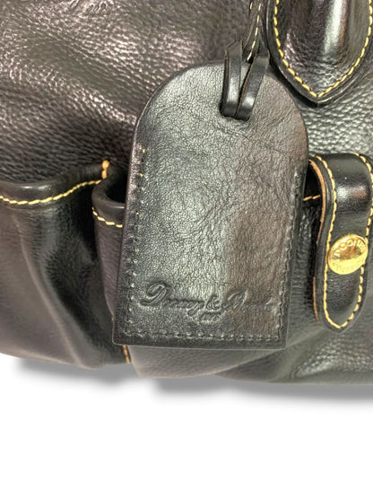 Dooney & Bourke Florentine Vacchetta Leather East West Black Satchel Handbag