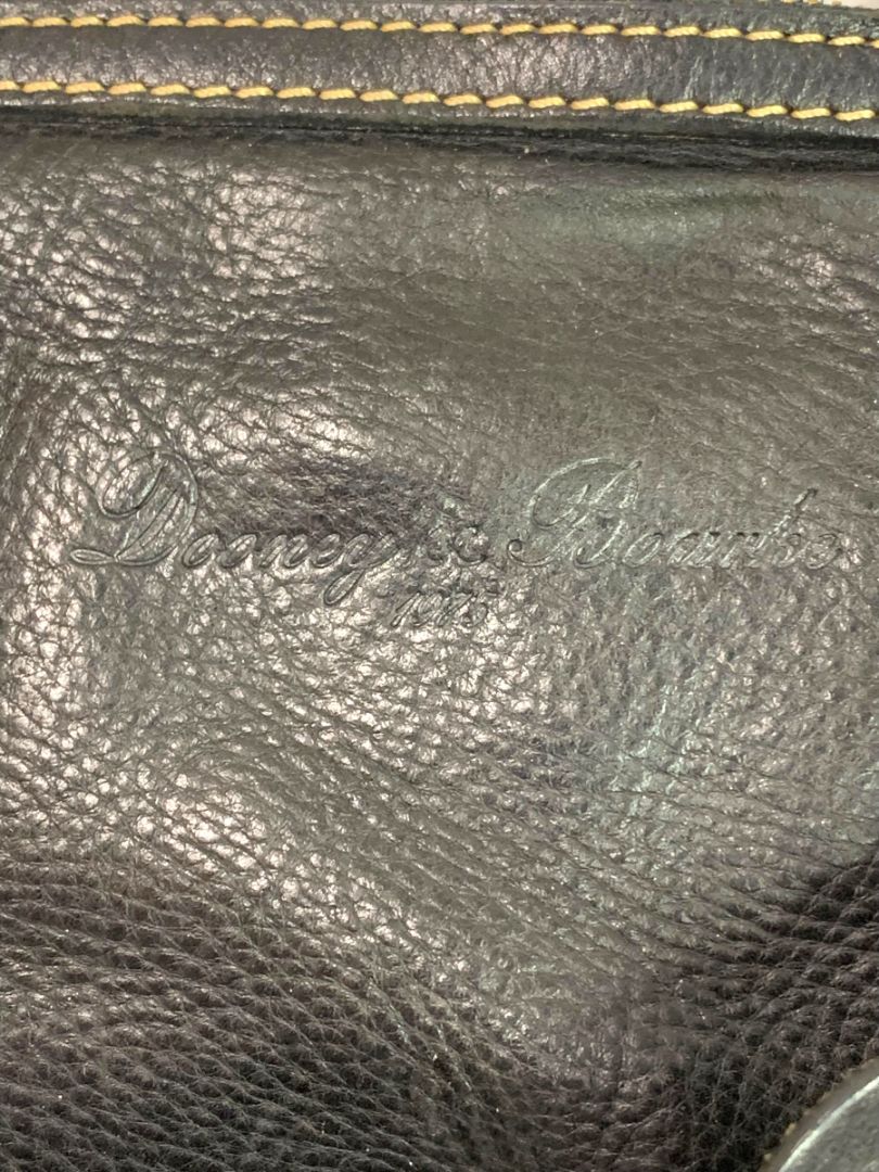 Dooney & Bourke Florentine Vacchetta Leather East West Black Satchel Handbag