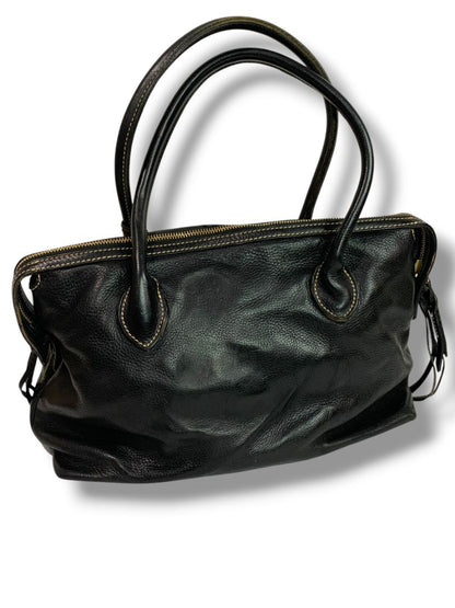 Dooney & Bourke Florentine Vacchetta Leather East West Black Satchel Handbag