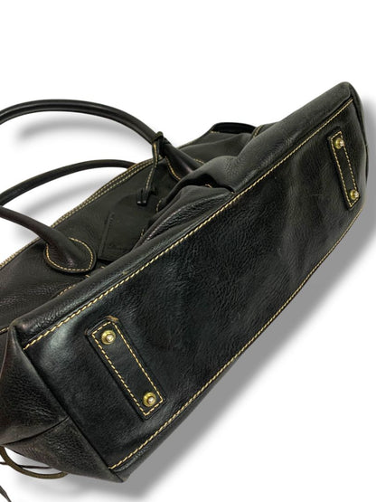 Dooney & Bourke Florentine Vacchetta Leather East West Black Satchel Handbag