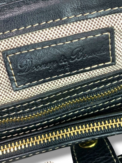Dooney & Bourke Florentine Vacchetta Leather East West Black Satchel Handbag