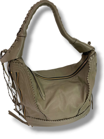 Oryany Michelle Soft Napa Leather Shoulder Bag Smoke Color Hobo