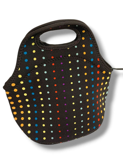 Built Neoprene Lunch Tote Dotted Handles 9" x 11" Zip Top