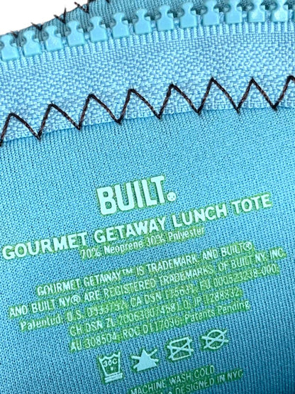 Built Neoprene Lunch Tote Dotted Handles 9" x 11" Zip Top