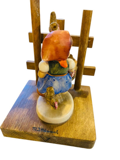1950s Apple Tree Girl Bookend Figurine Western Germany 5"h x 3.75"