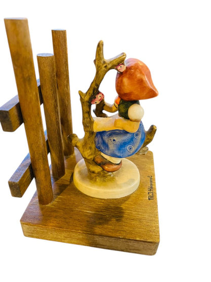 1950s Apple Tree Girl Bookend Figurine Western Germany 5"h x 3.75"