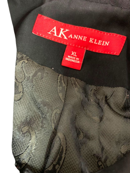 Size XL Anne Klein Womens Black Snap Up Jacket Lined Pockets Below Hip
