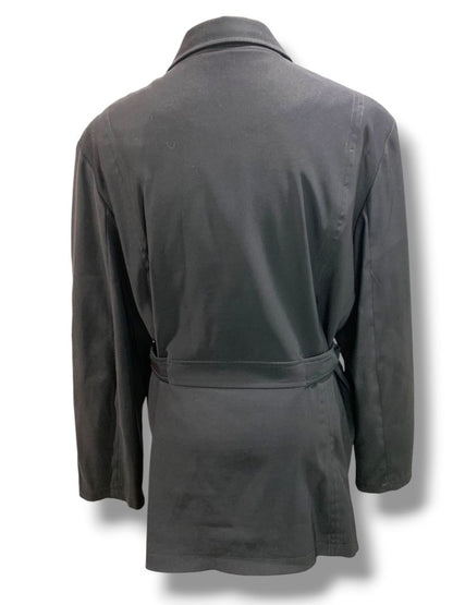 Size XL Braeton Womens Black Full Zip Trench Style Belted Jacket