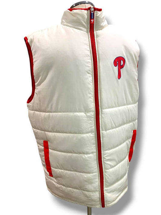 Size XL Adult Philadelphia Phillies Puffer Vest Valley Forge Pockets Full Zip Mothers Day Appreciation 2025 SGA