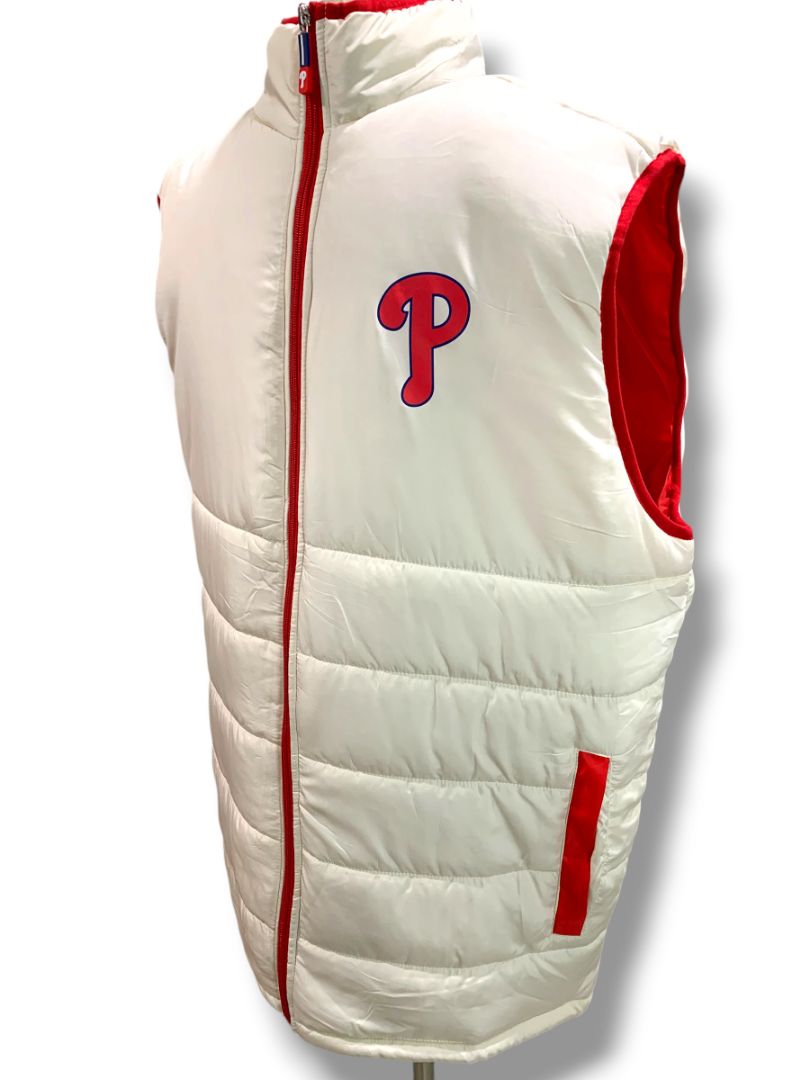 Size XL Adult Philadelphia Phillies Puffer Vest Valley Forge Pockets Full Zip Mothers Day Appreciation 2025 SGA
