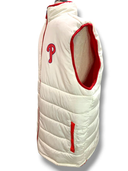 Size XL Adult Philadelphia Phillies Puffer Vest Valley Forge Pockets Full Zip Mothers Day Appreciation 2025 SGA