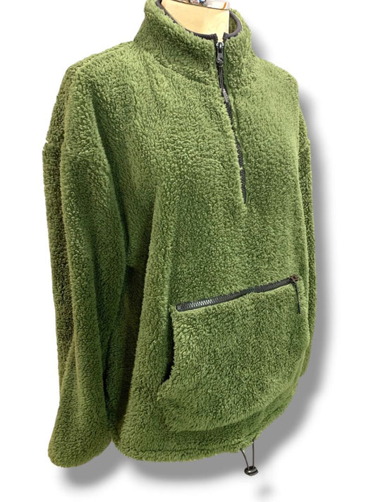 XXL (19) Nobo No Boundaries Junior Womens Green Fleece Pullover Jacket