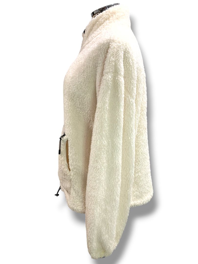 Size XL (15-17) Nobo No Boundaries Junior Womens Cream Fleece Pullover Jacket