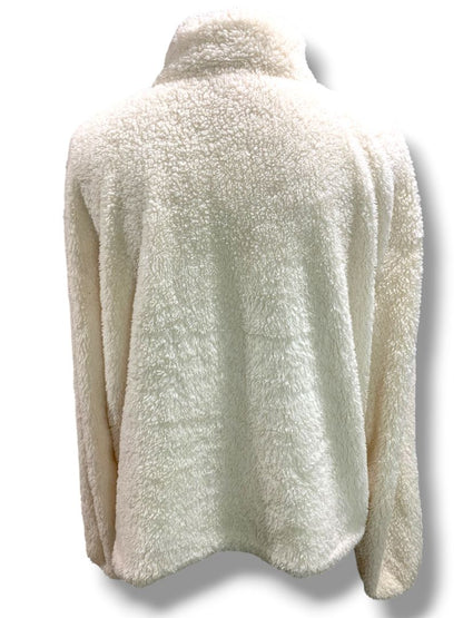 Size XL (15-17) Nobo No Boundaries Junior Womens Cream Fleece Pullover Jacket