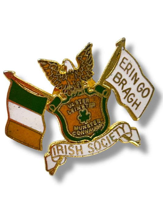 Lapel Pin Irish Society Erin Go Bragh Flag 1.2"