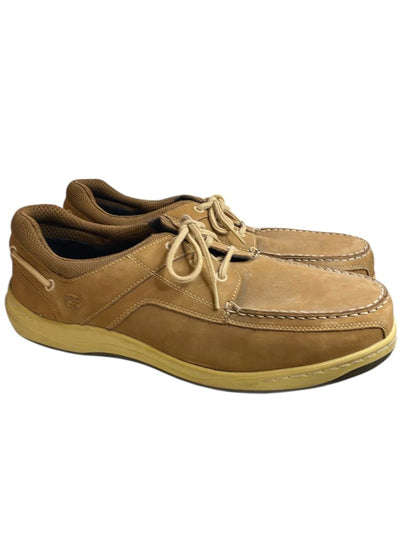 Size 15M Timberland Pro Series Mens 90672 Alloy Toes Boat Shoes Brown Suede
