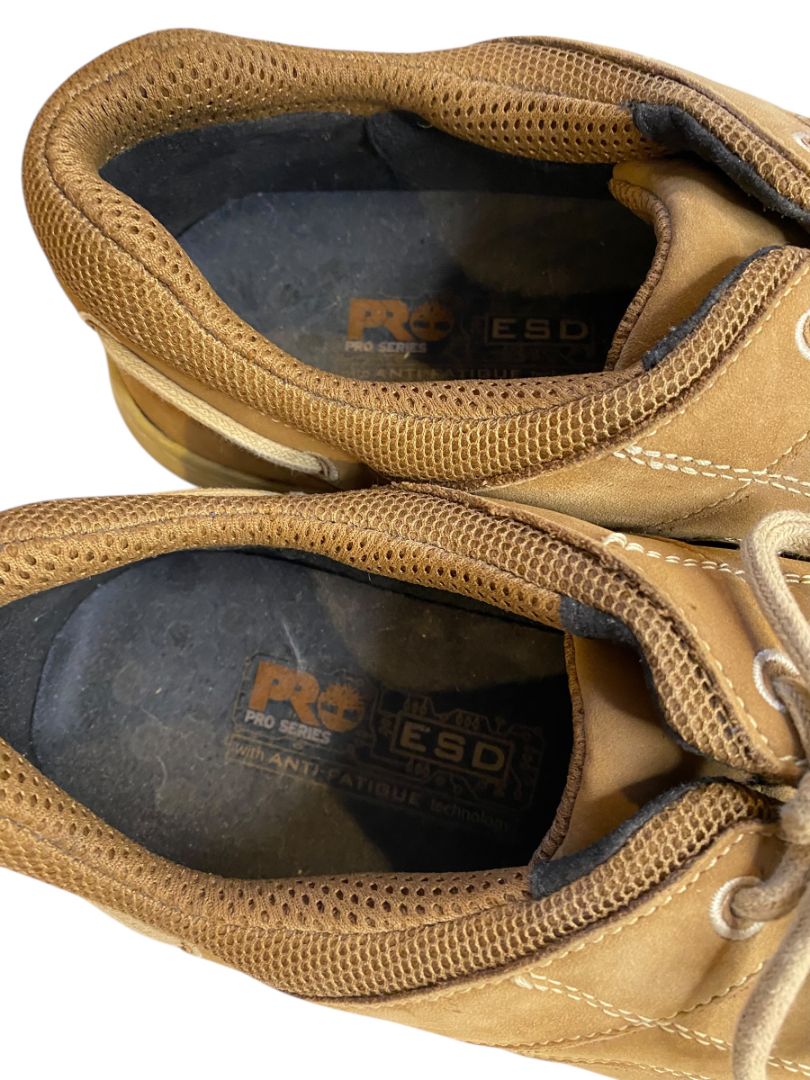 Size 15M Timberland Pro Series Mens 90672 Alloy Toes Boat Shoes Brown Suede