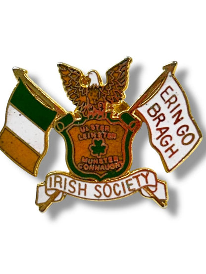 Lapel Pin Irish Society Erin Go Bragh Flag 1.2"
