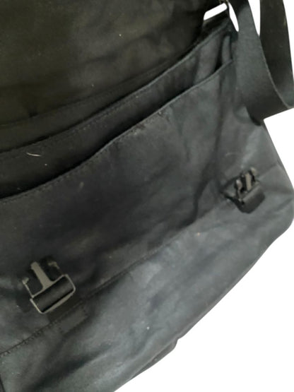 Andrew Marc New York Vegan Leather  Cotton Messenger Bag Black