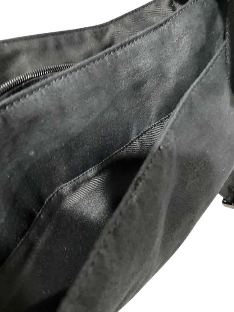 Andrew Marc New York Vegan Leather  Cotton Messenger Bag Black