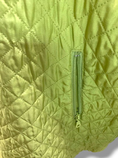 XL Nomadic Traders Womens Green Silk Quilted Full Zip Jacket