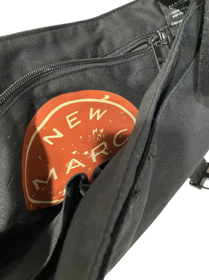 Andrew Marc New York Vegan Leather  Cotton Messenger Bag Black