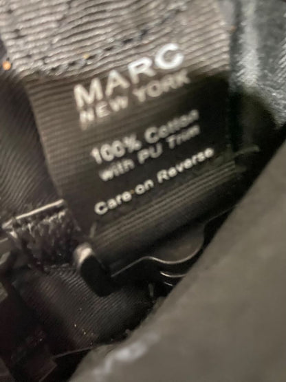 Andrew Marc New York Vegan Leather  Cotton Messenger Bag Black