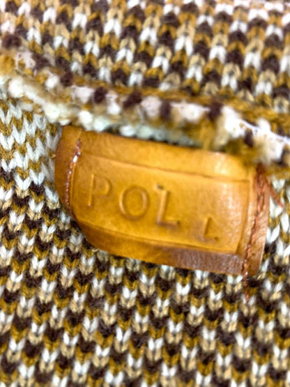 Large POL Womens Brown Pattern Hooded Sweater Loose Fit Boho