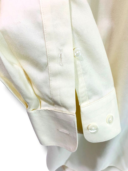 17 (32/33) Joseph & Feiss Mens Button Up Dress Shirt Beige Non-Iron 80's 2 Ply
