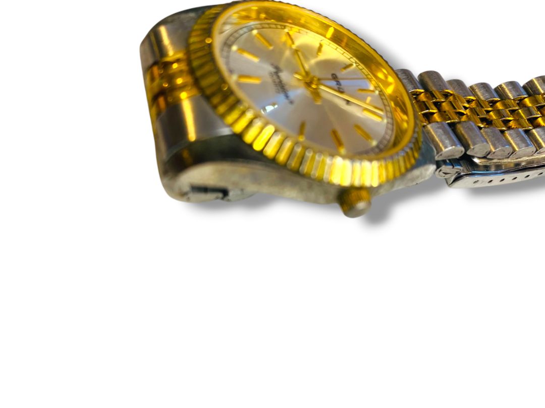 Gruen Precision Mens Stainless Steel Wristwatch 35mm Working