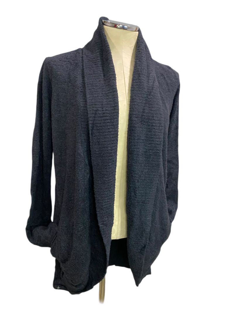 Small Barefoot Dreams Cozychic Lite Womens Navy Blue Cardigan Pockets