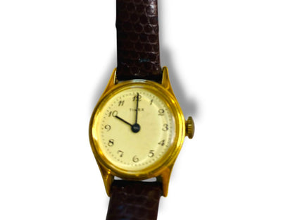 1970s Timex Ladies Wristwatch 20mm Goldtone for Parts or Repair