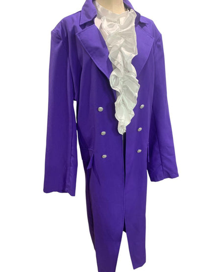 One Size Adult Prince Purple Rain Jacket and Jabot Cosplay Costume