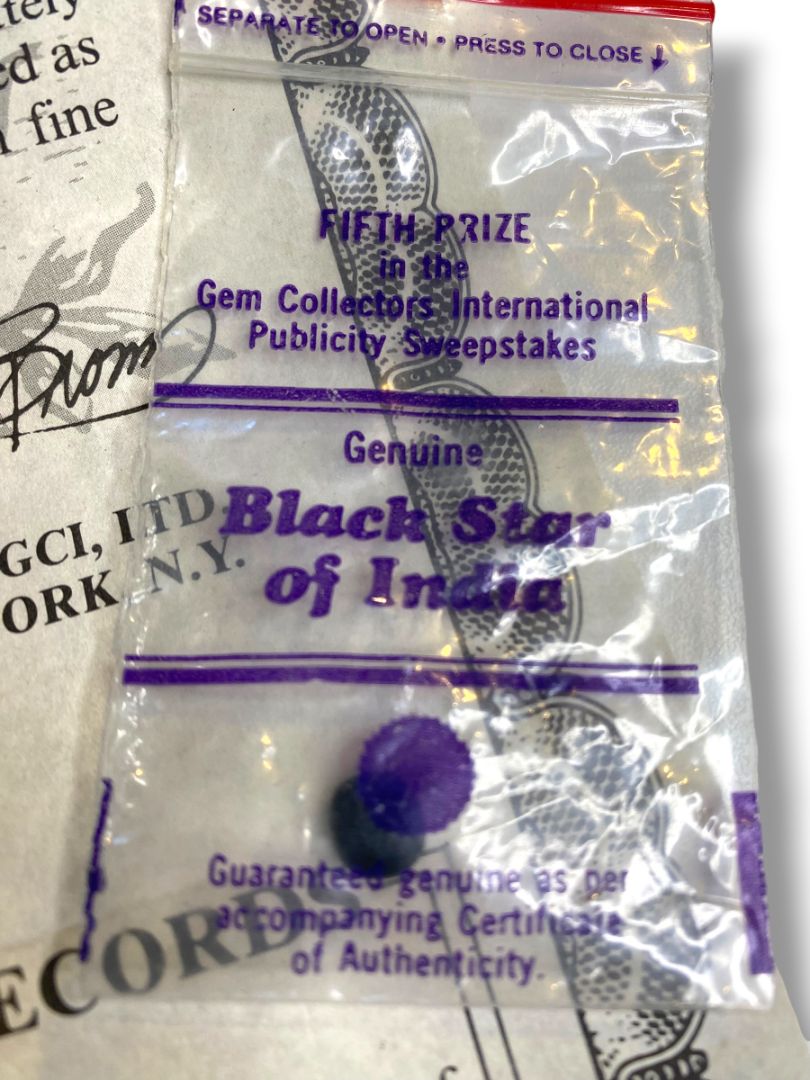 GCI Ltd Vintage 1-Carat Black Stone of India with COA