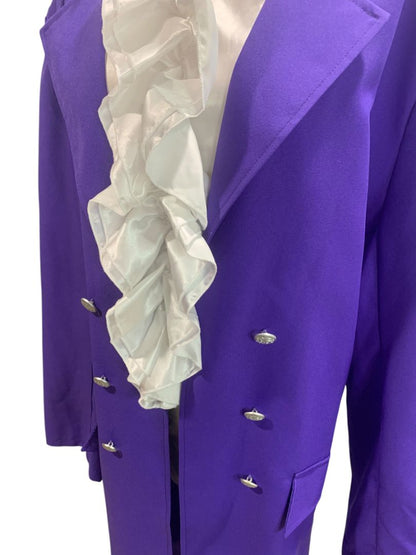One Size Adult Prince Purple Rain Jacket and Jabot Cosplay Costume
