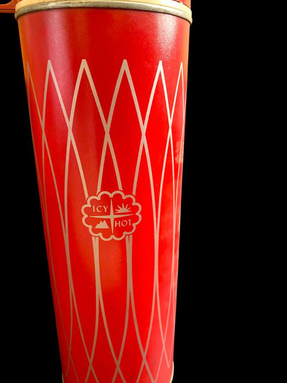 Vintage Thermos Icy Hot 1 Quart Red 2410 Retro Design 13"