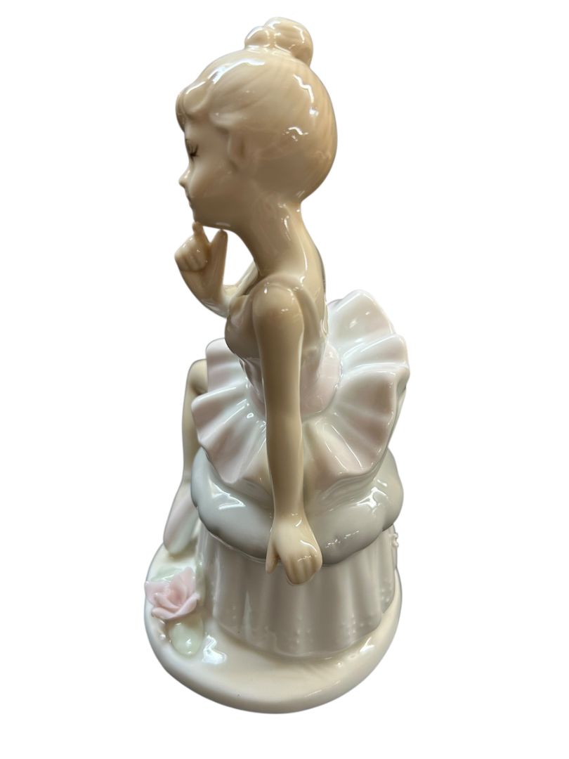 1999 Aspen Gallery Little Ballerinas Thinking of You Ceramic Figurine 6.25" with Box