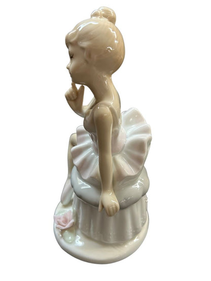 1999 Aspen Gallery Little Ballerinas Thinking of You Ceramic Figurine 6.25" with Box