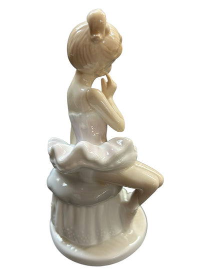 1999 Aspen Gallery Little Ballerinas Thinking of You Ceramic Figurine 6.25" with Box