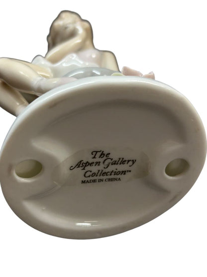 1999 Aspen Gallery Little Ballerinas Thinking of You Ceramic Figurine 6.25" with Box